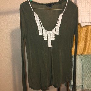 Green banana republic longsleeved shirt